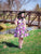 4859 Purple Metallic Floral Vintage Dress