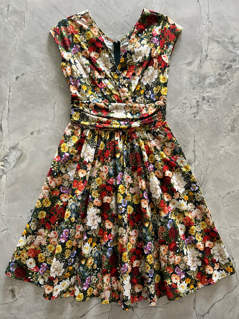 5044 Dreamy Floral Greta Dress - XL only, 1 left!