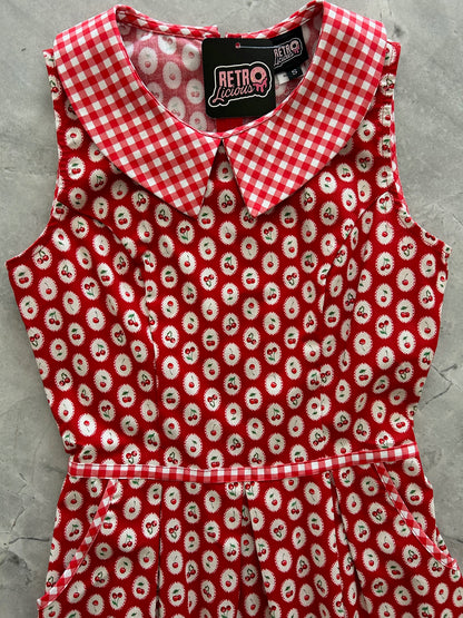 a flat lay of the cherry on top collared dress