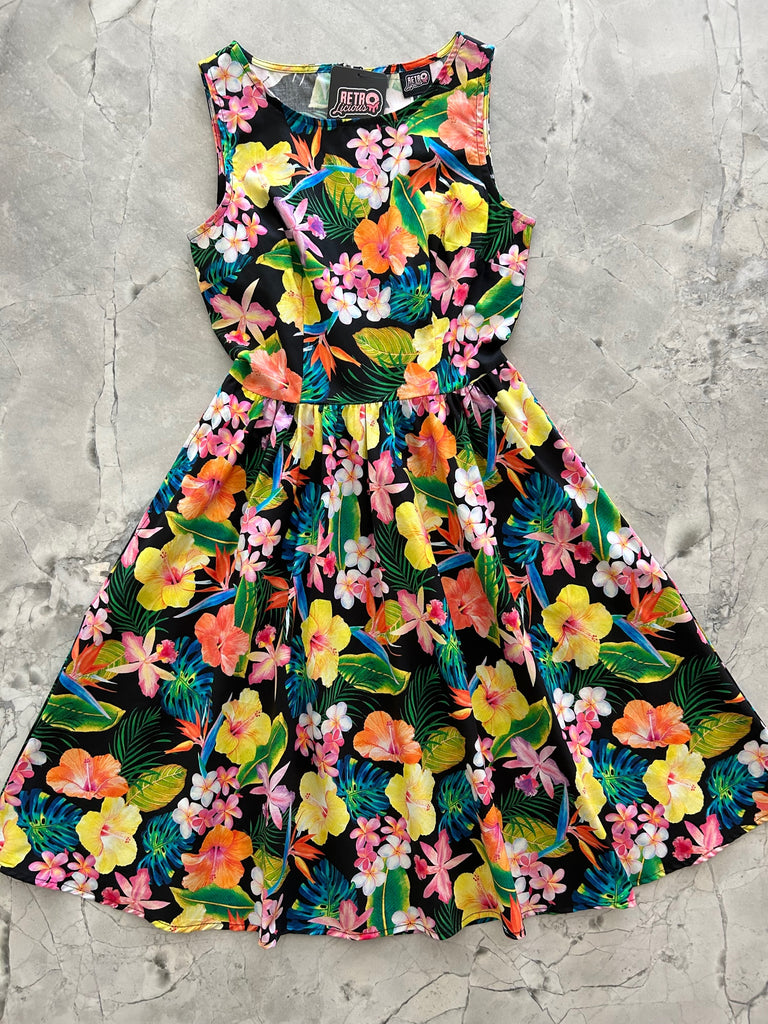 5177 Tropical Floral Vintage Dress
