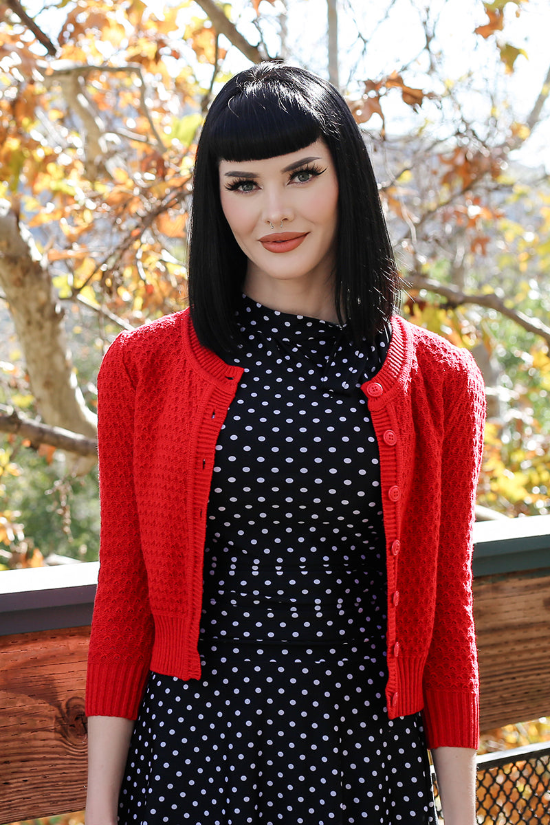 4140 Waffle Cardigan - in multiple colors