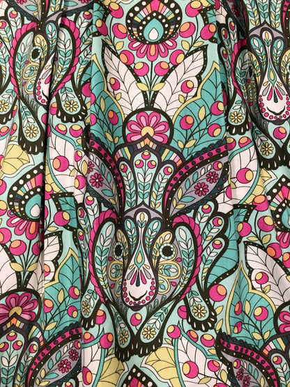 close up of bunnies in the floral pattern