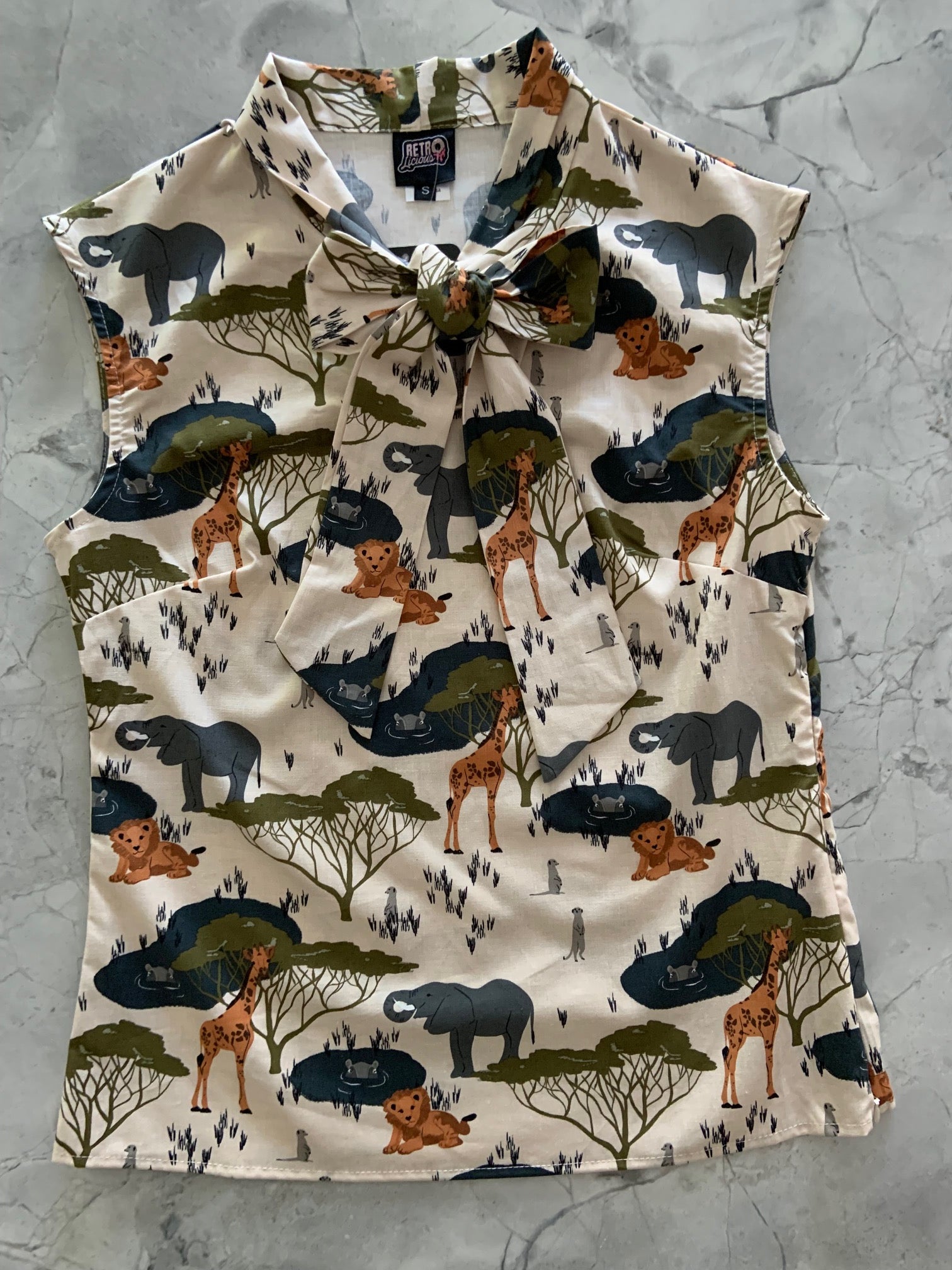 a flat lay of the front of the safari bow top