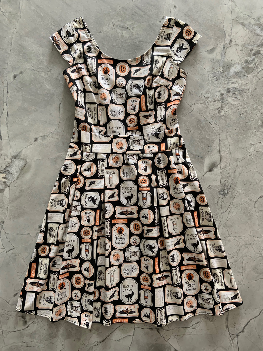 4928 Margaret Dress in Halloween Print