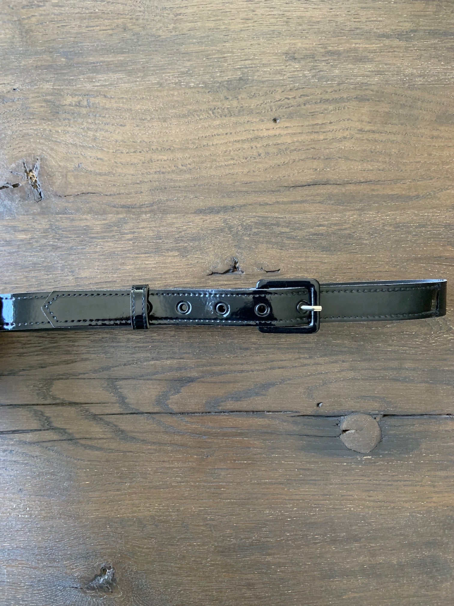 black vinyl belt