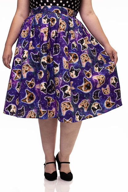 3952 Doris Skirt in Space Cats
