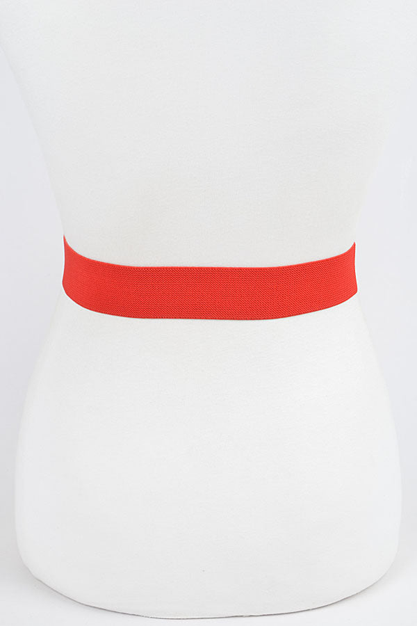 Bow Cinch Belt in red
