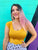 4764 Retro Boat Neck Top in Mustard