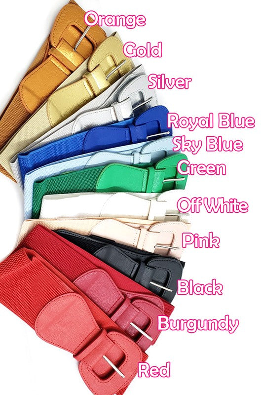 Retro Style Cinch Belt in multiple colors