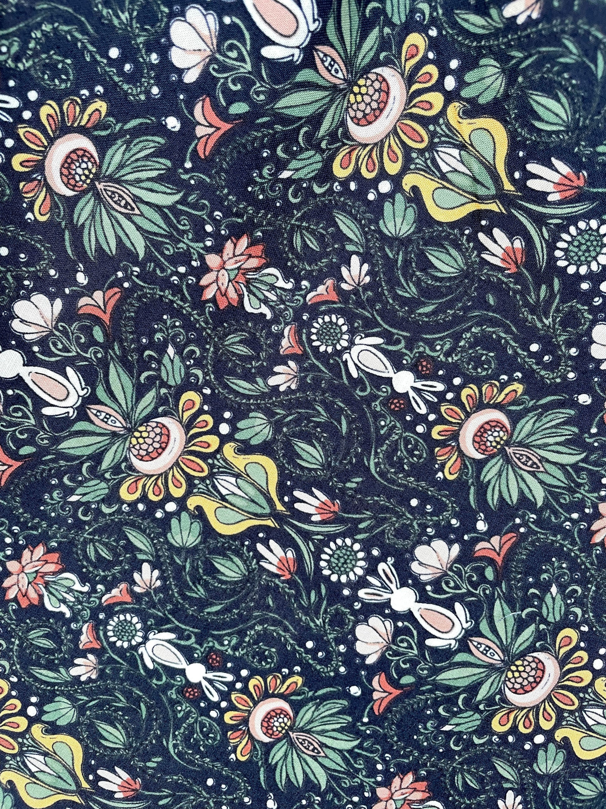 a close up of the fabric for the Rabbit Midi dress