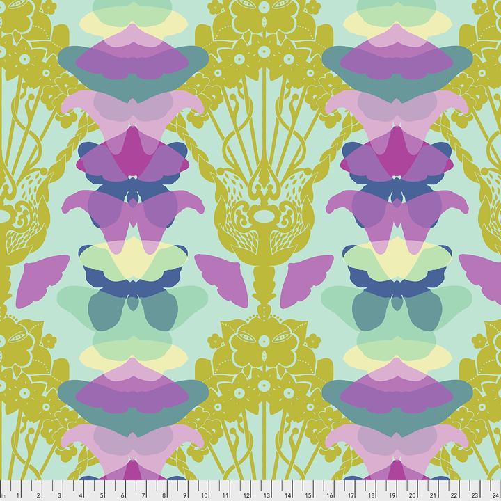 abstract butterfly design on mint background